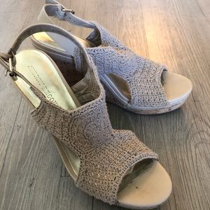 crochet sandel wedges